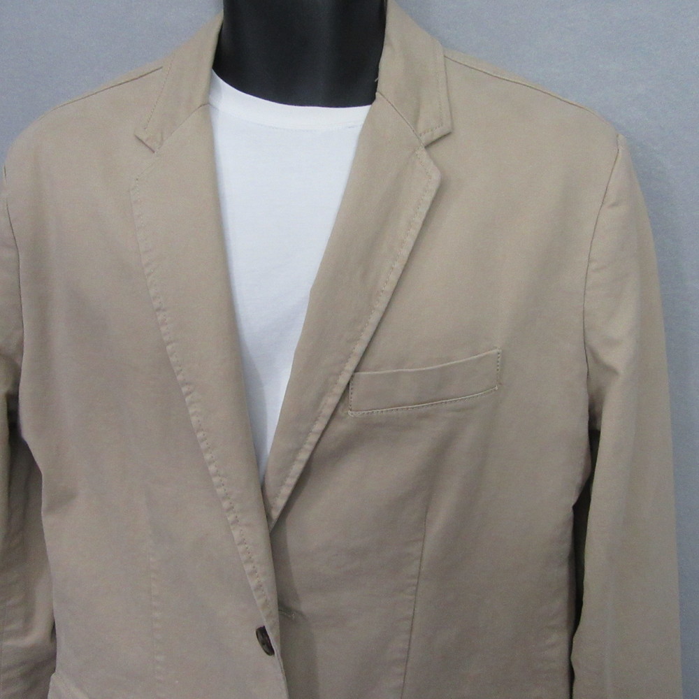 Gap Mens Unstructured Sport Coat Sz M Khaki Tan Cotton Casual Machine Washable